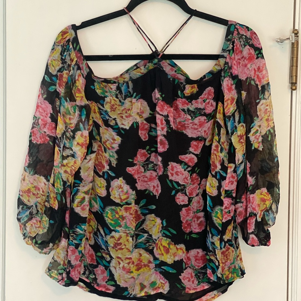 Ella Moss floral off-shoulder blouse